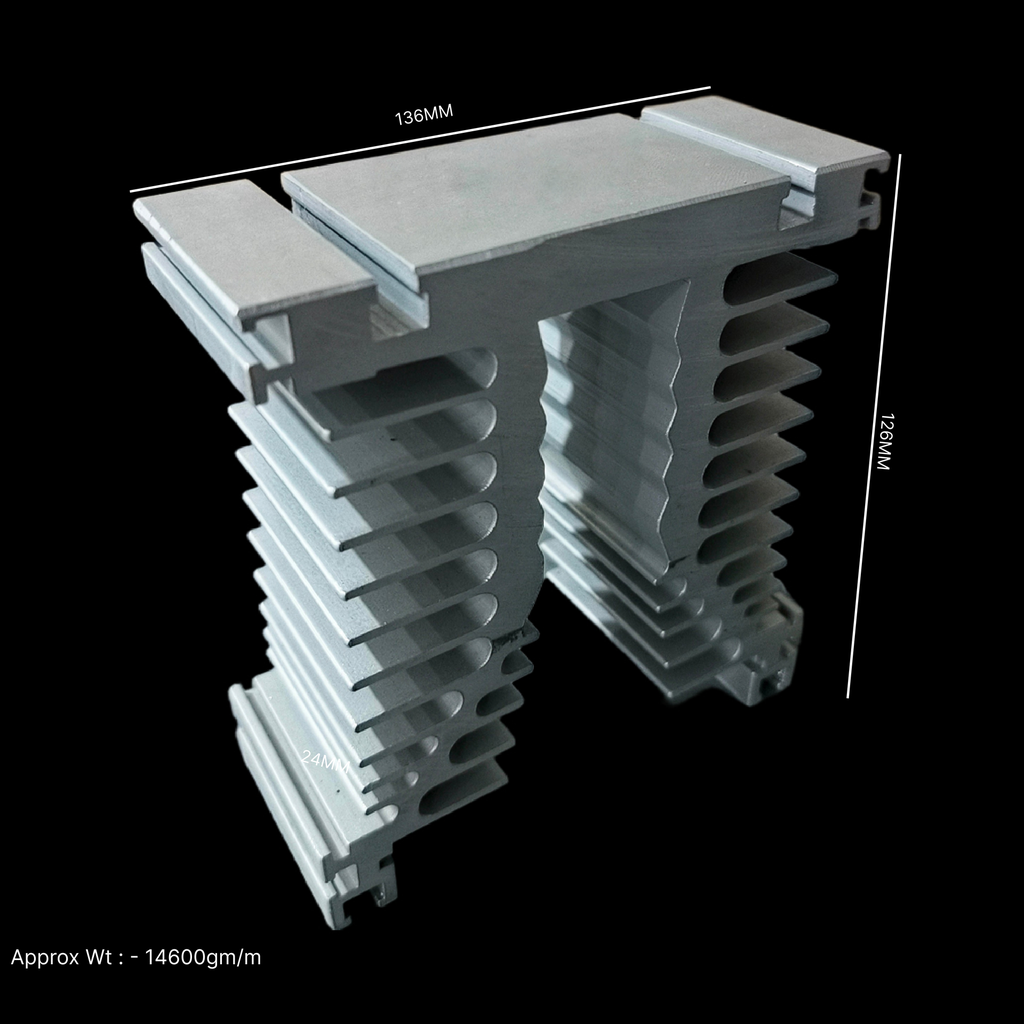 126X136X100MM AL HEATSINK(1Kg 600gm)