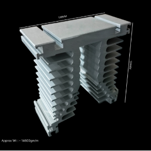 126X136X375MM AL HEATSINK (6Kg 160gm)
