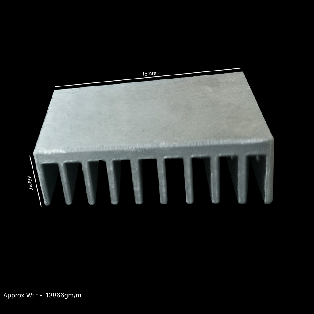 45X15X22 MM AL HEATSINK