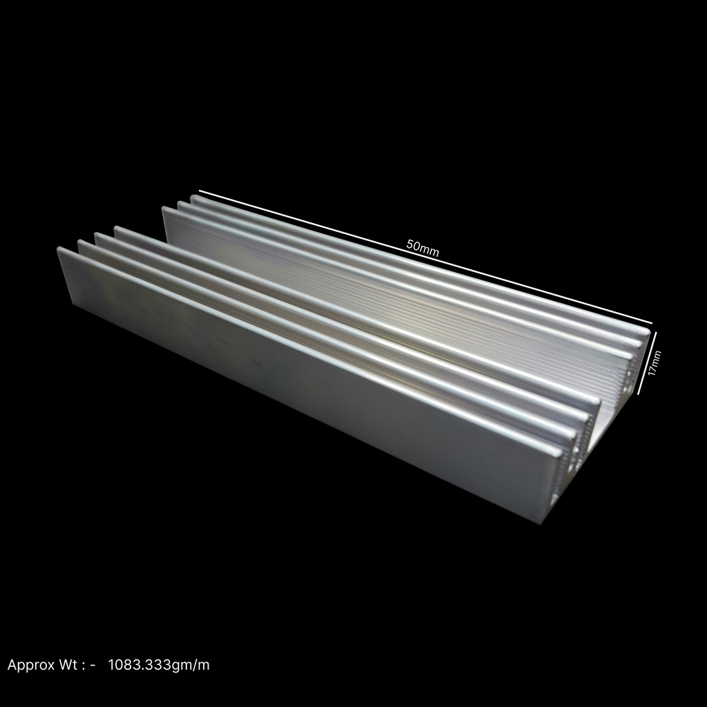 50X17X125MM AL HEATSINK
