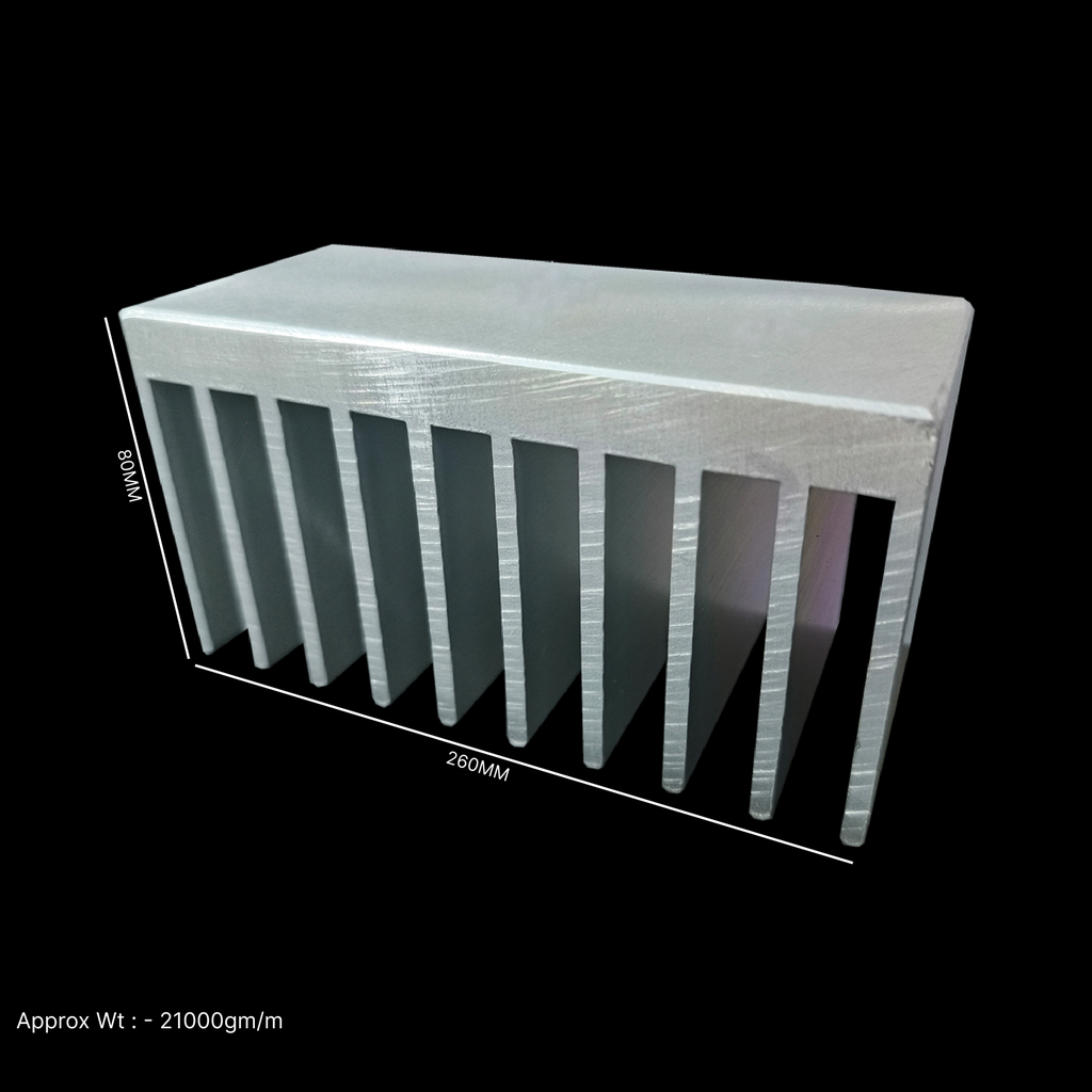 260X80X100MM AL HEATSINK (2Kg 400gm)