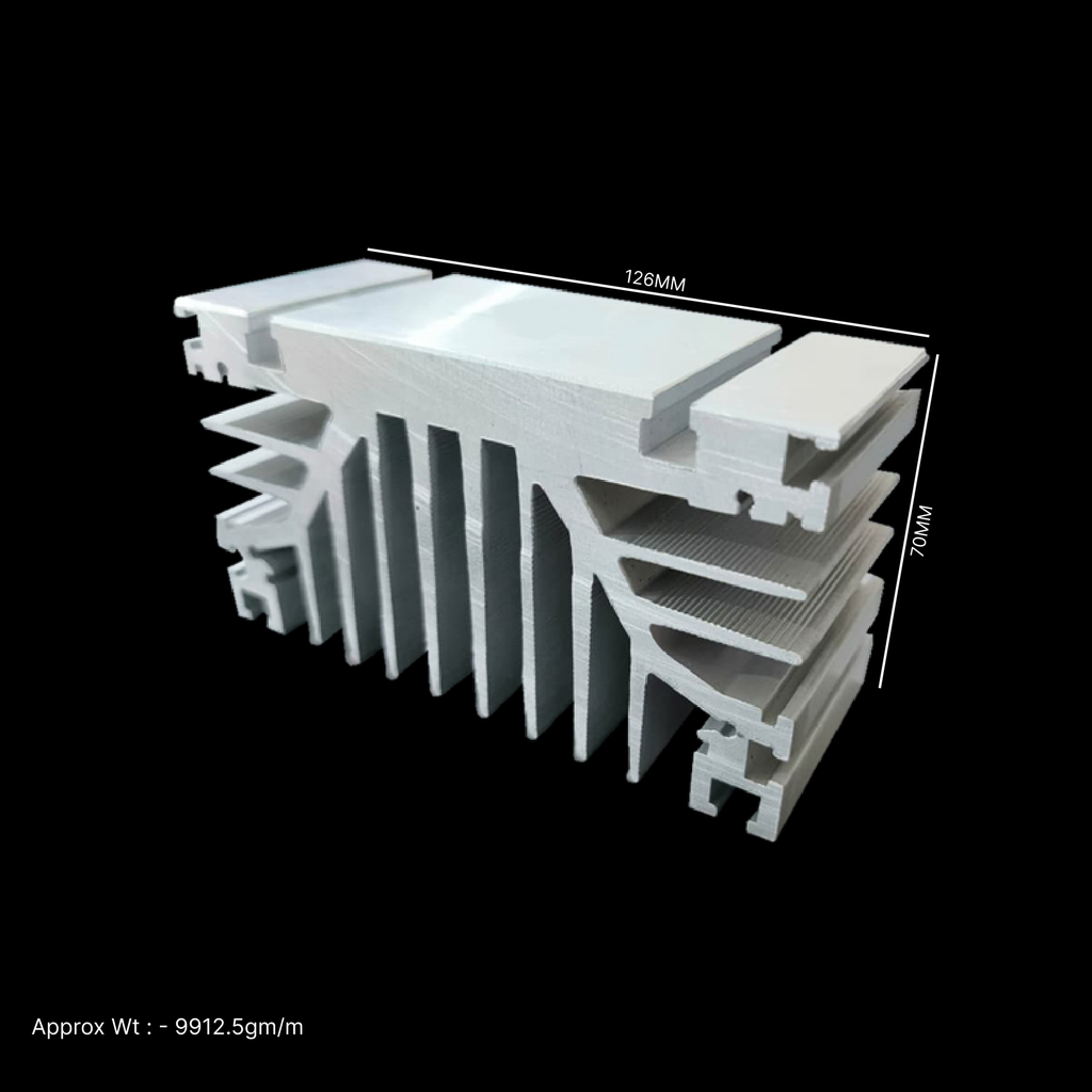 N126X70X350 MM AL HEATSINK