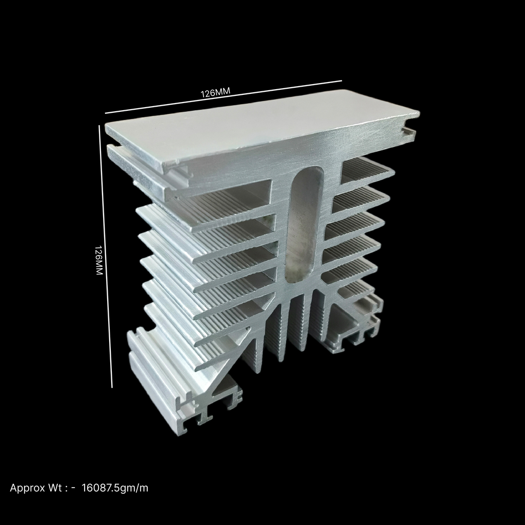 B126X126X350MM AL HEAT SINK