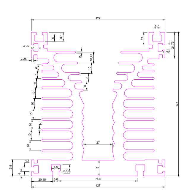 126X136MM HEAT SINK (6247)(1287_L)
