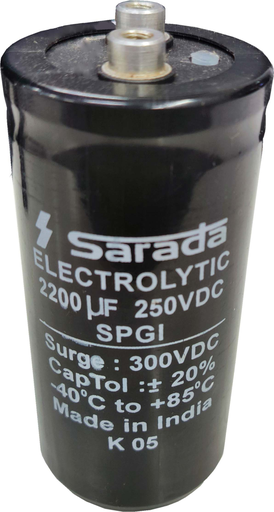 [VP000894] 2200MFD 250V DC SARDA (50X105)
